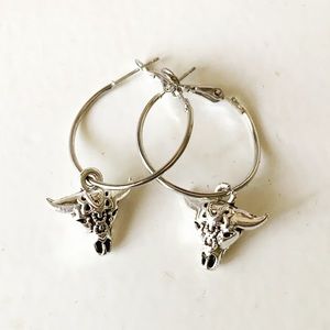 Ox Head Hoop Earrings